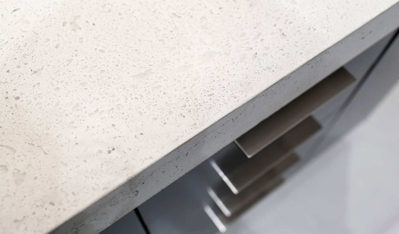 Concrete worktops for kitchen