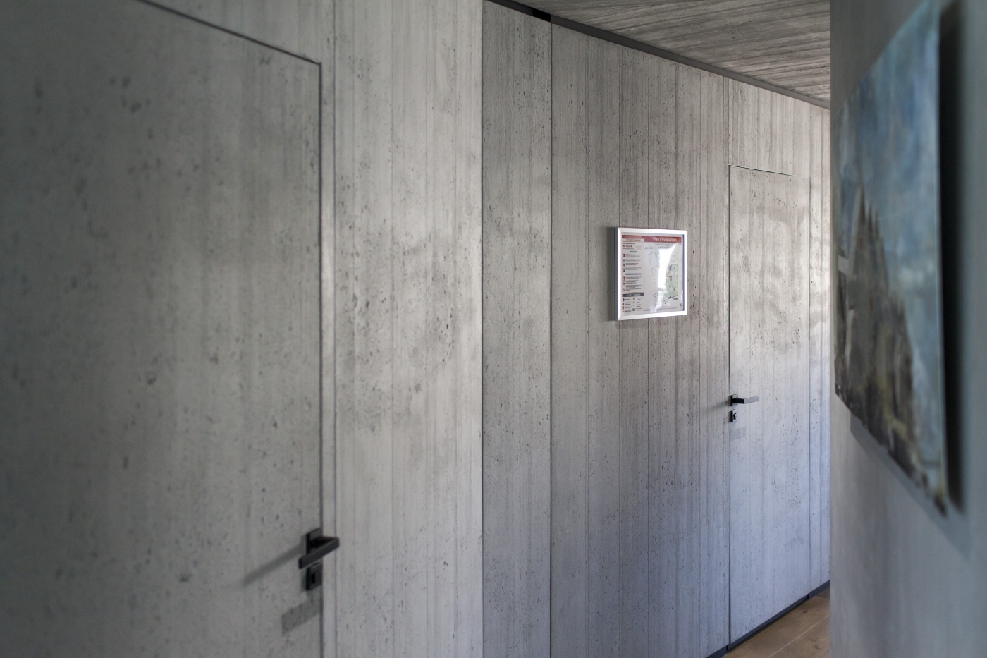 Concrete door cladding