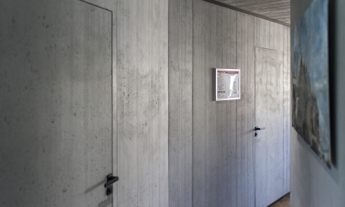 Concrete door cladding